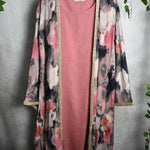 The Two Piece Tie Dye Abaya With Adjustable Belt