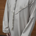 The Emirati Tan Gold Threaded Thobe