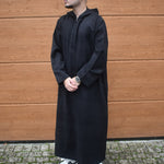 The Black Suede Hooded Thobe