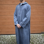 The Grey Suede Hooded Thobe