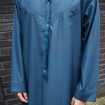 The Emirati Embroidery turquoise Thobe