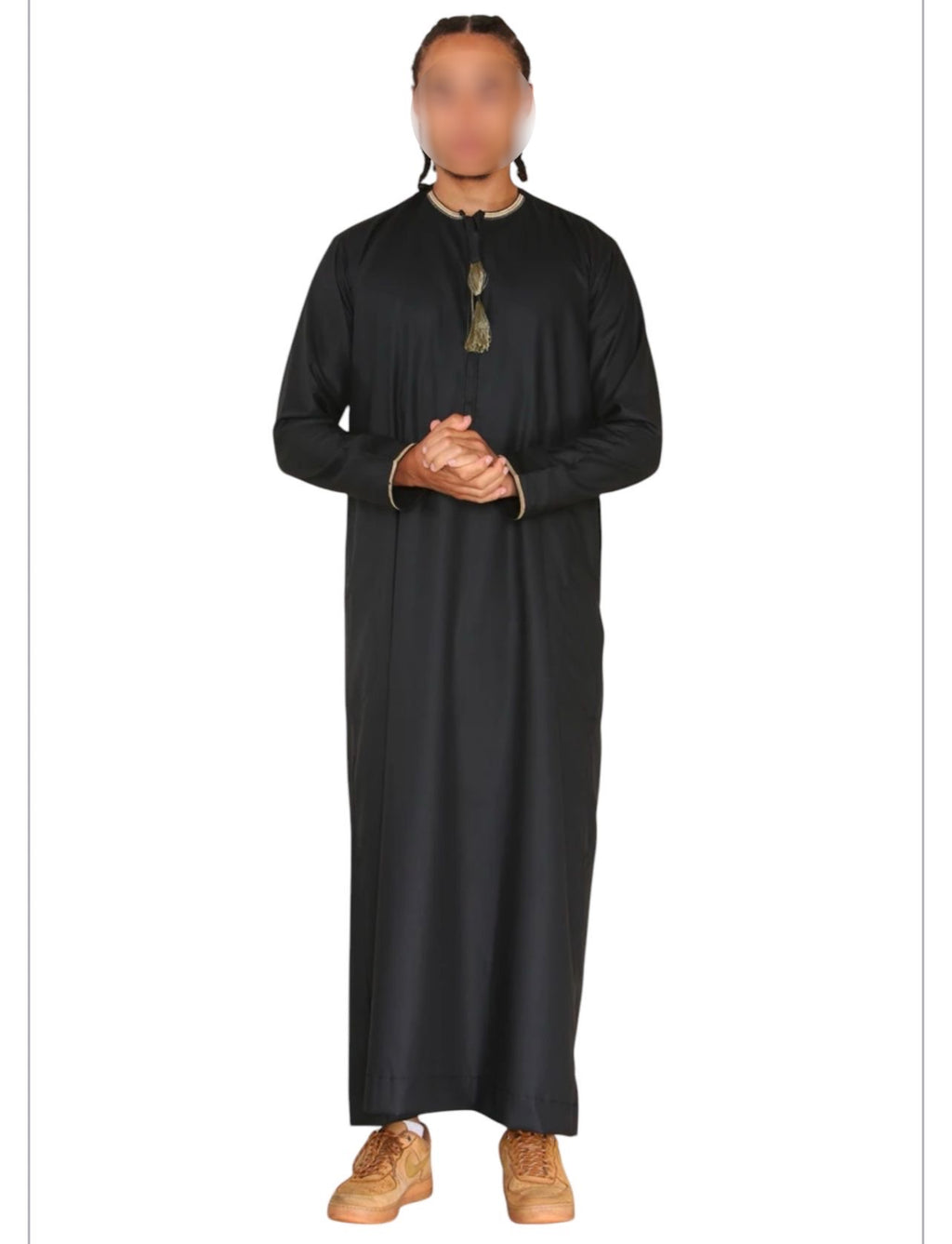 The Black And Gold Tassel Thobe