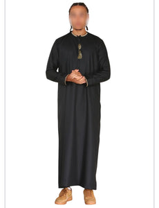 The Black And Gold Tassel Thobe