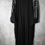 The Black And White Beaded Abaya