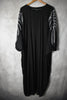 The Black And White Beaded Abaya
