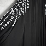 The Black And White Beaded Abaya