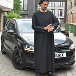 The Black Gold Threaded Thobe