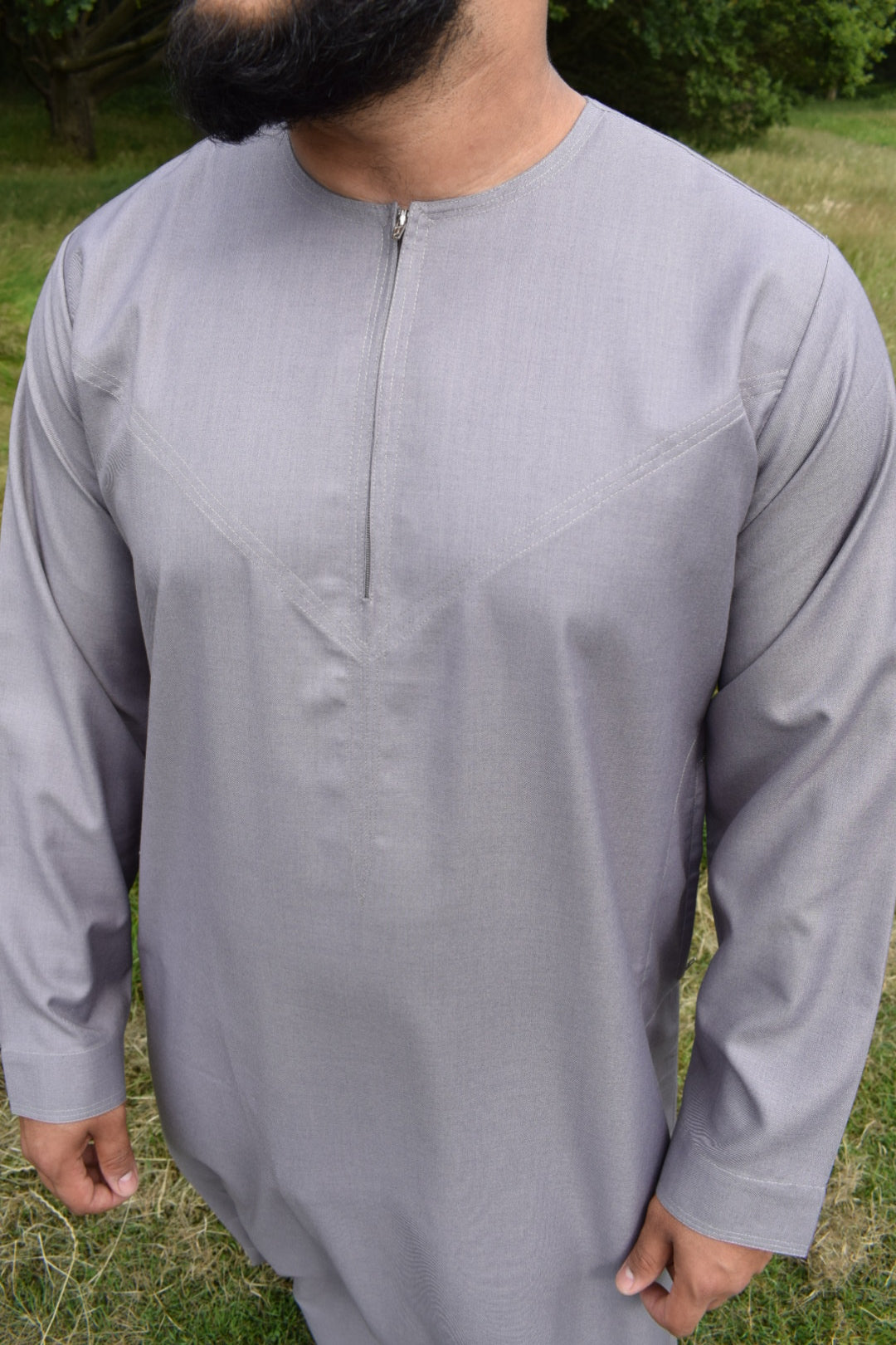 Omani Grey Cotton Thobe