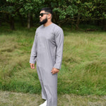 Omani Grey Cotton Thobe