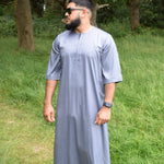 Omani Short Sleeve Grey Thobe