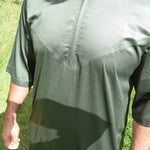 Omani Short Sleeve Dark Green Thobe